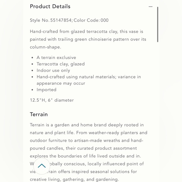 Anthropologie Green Chinoiserie Column Vase - Picture 7 of 10